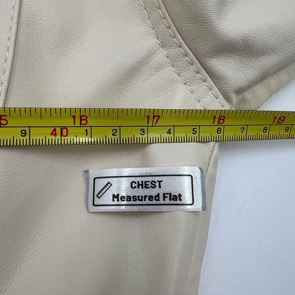 Aje Claire Pearl Mini Dress Faux Leather Ivory Cream Ecru White - Picture 5 of 15